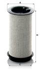 Filter, crankcase ventilation - C 716 X MANN-FILTER - 0007965190, 0039610000, 44148712