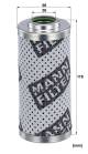 Filter, operating hydraulics - HD 612/1 MANN-FILTER - 0009831645, 70520111, D44B05GV