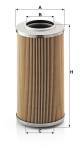 Filter, operating hydraulics - H 1387 MANN-FILTER - EXL-935