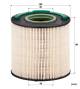 Kraftstofffilter - PU 1040 X MANN-FILTER - 7L6127434A, 1457431729, 26.085.00