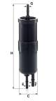 Kraftstofffilter - WK 6030 MANN-FILTER - 0986AF8190, 100485, 16127221846.9