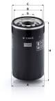Filter, Arbeitshydraulik - W 1160/6 MANN-FILTER - 1535298, 1930986, 1931162