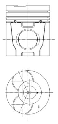 40051600, Piston, Complete piston with rings and pin, KOLBENSCHMIDT, 8194090, 0383200, 120151, E71050, 0384400, 120L142, 383200, 384400