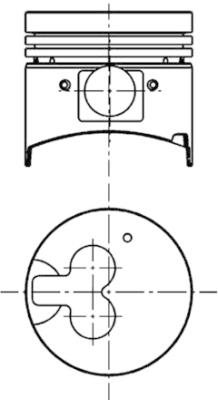 Kolben komplett mit Ringen und Bolzen - 40067610 KOLBENSCHMIDT