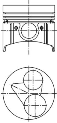 Piston - 40224600 KOLBENSCHMIDT - 07916-28462, 16851-21112