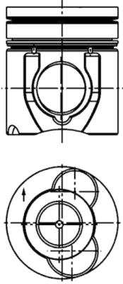 40263600, Piston, Complete piston with rings and pin, KOLBENSCHMIDT, 1383880, 1393166, 1393168, 0616500, 115134, 20910700094, 24265B, A350526STD, 115L105, 20910700099, 87-109200-00, R60490
