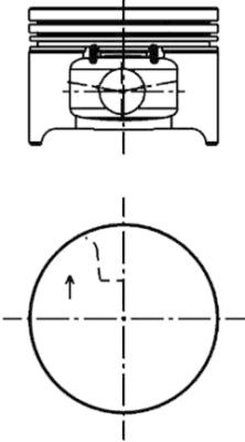 40277610, Kolben, Kolben komplett mit Ringen und Bolzen, KOLBENSCHMIDT, 0222701