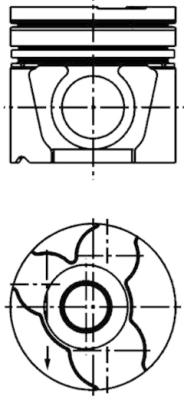 Piston - 40307600 KOLBENSCHMIDT - 062107065B, 87-143000-00, 093113