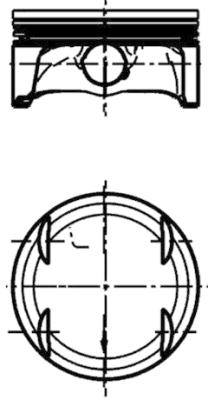 Piston - 40348600 KOLBENSCHMIDT - 2730301517, 2730302117, A2730301517