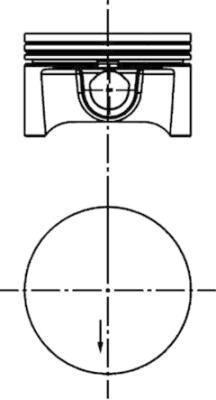 40388620, Piston, Complete piston with rings and pin, KOLBENSCHMIDT, 24427519, 55556755, 5623197, 624062, 0122103, 87-427807-00, 79L68