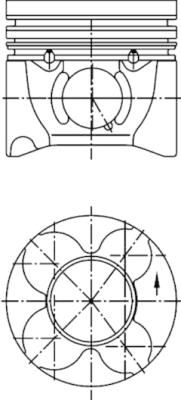 40406610, Kolben, Kolben komplett mit Ringen und Bolzen, KOLBENSCHMIDT, 0401201, 085218