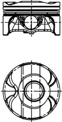 Piston - 40420600 KOLBENSCHMIDT - 11257551550, 084201