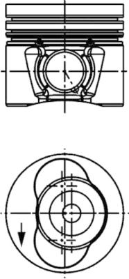 40734620, Kolben, Kolben komplett mit Ringen und Bolzen, KOLBENSCHMIDT, 0308812, 87-501507-40, 81L51
