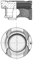 Piston - 40856600 KOLBENSCHMIDT - 2740300017, 2740301017, 2740301217