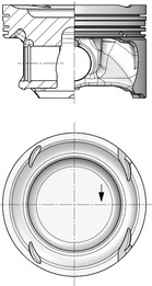 Piston - 40862600 KOLBENSCHMIDT - 2740300817, 87-440500-00, 2740301517