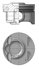 Piston - 41001600 KOLBENSCHMIDT - 55251832, 83108