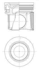 Piston - 41013600 KOLBENSCHMIDT - 130602-01240, 2075513, 2779657
