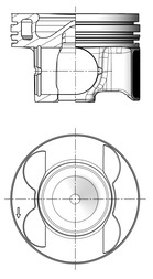 Piston - 41079600 KOLBENSCHMIDT - 6420309617, 83142, 6420370002