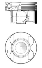 Piston - 41080600 KOLBENSCHMIDT - 6420309717, ST083142, 6420370102