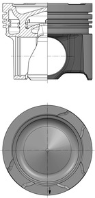 41177600, Piston, Complete piston with rings and pin, KOLBENSCHMIDT, 1861491, 1861492, 1955070, 1973754, 1976629, 1976630, 1978863, 123015, 123015/ST123016, ST123016