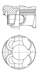 Piston - 41267600 KOLBENSCHMIDT - 0628W4, 11257601077, 11257601181