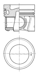 41936610, Kolben, Kolben komplett mit Ringen und Bolzen, KOLBENSCHMIDT