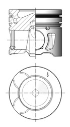 Piston - 41251610 KOLBENSCHMIDT