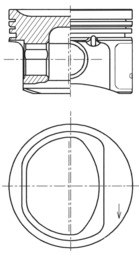 Piston - 41754610 KOLBENSCHMIDT - 55197263, 55197267, 55197271
