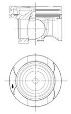 Piston - 41829600 KOLBENSCHMIDT - 6540300017, 6540300517, 6540300617