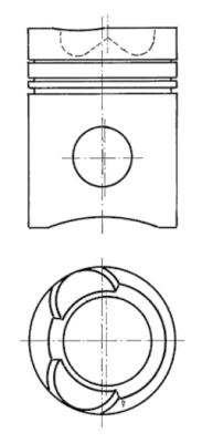 90081600, Piston, Complete piston with rings and pin, KOLBENSCHMIDT, 0380500, 130090, 130090+B6RI3VP, 380500