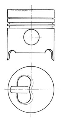 Piston - 90436600 KOLBENSCHMIDT - 0218400, 086122, 80-3809-00