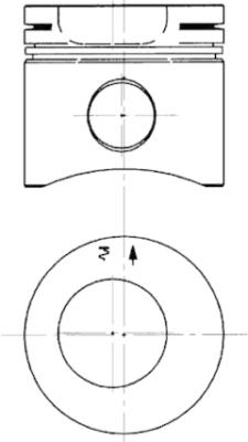 90563600, Kolben, Kolben komplett mit Ringen und Bolzen, KOLBENSCHMIDT, 12190192, 6.226.0.160.509.7, F199.201.310.030, 12191004, 105136, 199201310030, 622601605097, F199201310030