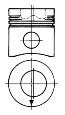 90730600, Kolben, Kolben komplett mit Ringen und Bolzen, KOLBENSCHMIDT, 1806094C1, 3136593R1, 3144663R92, 0896500, 098030, A350183STD, 098030B1F1RI2, 09830100109842, 09830-1001-09842, 896500, 9830100109842, A350183