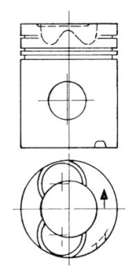 90759600, Kolben, Kolben komplett mit Ringen und Bolzen, KOLBENSCHMIDT, 0397409, 353071, 397408, 397409, 397412, 0613800, 127010, 80-3910-00, 87-962000-00, A350499STD, 127010+B1F1RI2, 613800, A350499