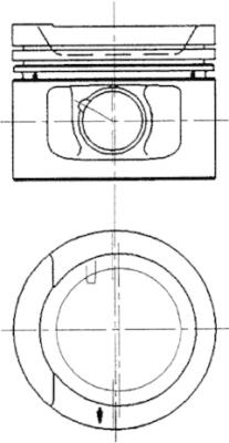 Piston - 90942600 KOLBENSCHMIDT - 044107065G, 044107065H, 044107103L