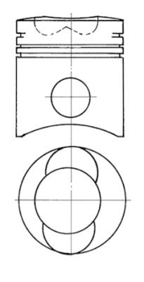 91043700, Kolben, Kolben komplett mit Ringen und Bolzen, KOLBENSCHMIDT, 04182635, 04189678, 04189679, 1018000, 04183269, 04184682, 04184683, 04189693, 4182635, 91043600, 91043700
