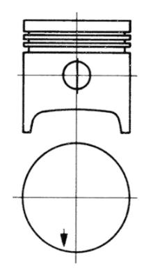 Piston - 91334701 KOLBENSCHMIDT - 113107112B, 113107112F, 113107112G