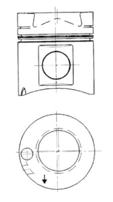 40176600, Kolben, Kolben komplett mit Ringen und Bolzen, KOLBENSCHMIDT, 0010810, 128048, 128L77