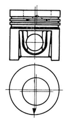 92951600, Kolben, Kolben komplett mit Ringen und Bolzen, KOLBENSCHMIDT, 3055019R2, 0895900, 098053, 09828A100109842, 09828A1001-09842, 895900