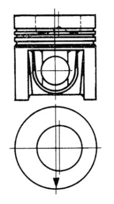 92952600, Kolben, Kolben komplett mit Ringen und Bolzen, KOLBENSCHMIDT, 0896100, 098053, 175-9832, 350206STD, 80-2702-00, 098053B1, 98L22, 09828100109842, 09828-1001-09842, 1759832, 350206, 896100, 9828100109842