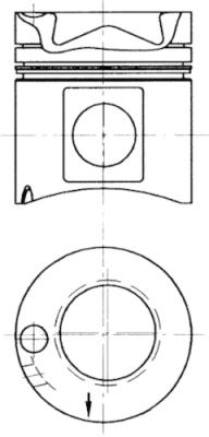 93171600, Piston, Complete piston with rings and pin, KOLBENSCHMIDT, 4470303817, A4470303817, 0010800, 128048, 87-179300-50, 128048++B3RI, 128L77, 10800