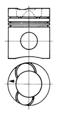 93234600, Piston, Complete piston with rings and pin, KOLBENSCHMIDT, 289166, 328589, 127008, 127008RI, 90733600