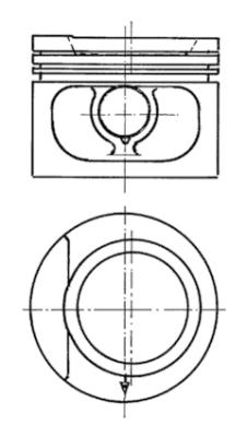 93876600, Piston, Complete piston with rings and pin, KOLBENSCHMIDT, 026107065N, 065107065N, 026107103N, 065107065R, 0347800, 081089, 80-5081-00, 08131122208101, 08131-1222-08101, 347800, 8131122208101