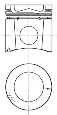 94345600, Piston, Complete piston with rings and pin, KOLBENSCHMIDT, Deutz Fahr Gigant 400 Topliner 8XL BF6M1015C BF8M1015C, 04222682, 04222683, 04260931, 04264354, 2682/03, 132006, 132010, 1019500, 268203, 4222682, 4222683, 87-123900-10