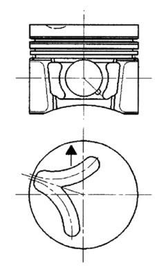 Piston - 94347610 KOLBENSCHMIDT - 11252243387, 11252246631, 080284