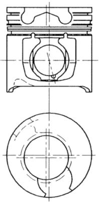 94451600, Piston, Complete piston with rings and pin, KOLBENSCHMIDT, 99461605, 0093000, 104023, 1908888, 93000