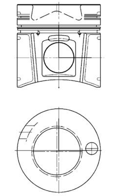 94681600, Kolben, Kolben komplett mit Ringen und Bolzen, KOLBENSCHMIDT, 4420302017, 4420302317, 4420303117, A4420302017, A4420302317, A4420303117, 0039000, 128051, 87-179300-05, 128051+HSRI, 128L95, 12823E1020, 12833E1020, 39000
