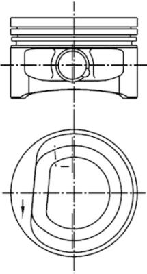 99452620, Piston, Complete piston with rings and pin, KOLBENSCHMIDT, 76L82
