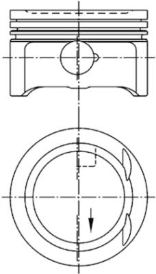 Piston - 94953600 KOLBENSCHMIDT - 1110302818, 1110307817, A1110302818