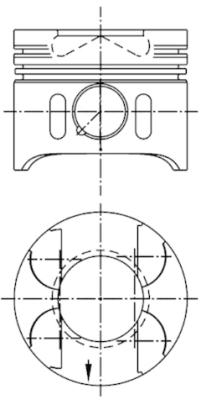 Piston - 41014610 KOLBENSCHMIDT